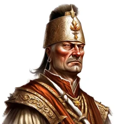 fantasy, portrait, face, town guardsman, medieval, white background