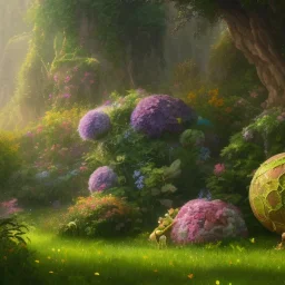 pixar style, volumetric summer garden environment and background, realistic painting of nike sneaker, looking excited, volumetric lighting, dramatic lighting, detailed digital painting, extreme dense and fine fur, anime, ornate, colour-washed colors, elegant, small minutiae, tiny features, particulars, centered, smooth, sharp focus, renderman gofur render, 8k, uhd, detailed eyes, realistic shaded volumetric lighting, sunlight caustics, backlight, centered camera view