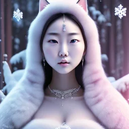 smooth hyper realistic, beautiful Japanese goddess, pale colors, dark cosmos background, cat еye, extremely sharp detail, finely tuned detail, ultra high definition, 8 k, unreal engine 5, ultra sharp focus, accurate sword wings, positive smile, lot of details, fit within portrait, Ambiance winter, perfect composition, perfect hair, perfect hands, finger up gestures