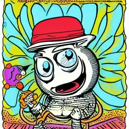 frank by jim woodring in cartoon style