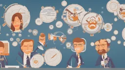 Certainly, here is a description of the ideal image for the article about "Successful Recruitment Strategies in the Business World" in English: The image depicts a group of happy and motivated employees in a professional work environment. In the center of the image, there is a manager or leader explaining successful recruitment principles to their team. The employees are shown actively engaging and participating in a discussion about the company's future. The image conveys a positive message ab