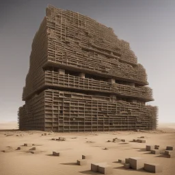 The Tower of Babel made from steel reinforced concrete.