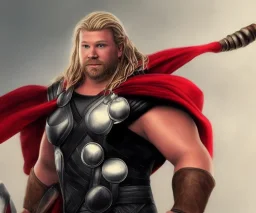 Fat thor, photorealistic