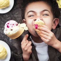 TV eating ice cream