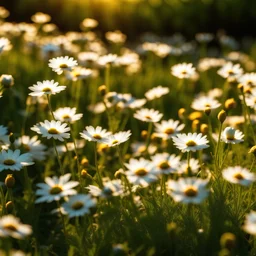 Spring Daisies in the field