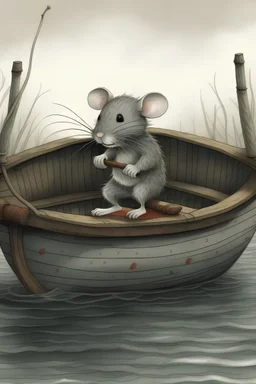 倉鼠在划船