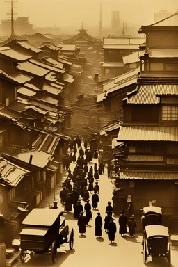 Tokyo City in 1920, street view