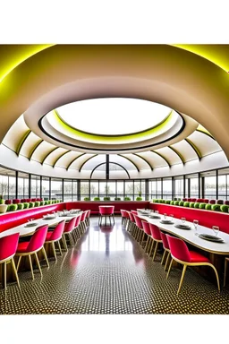 Oval shaped restaurant