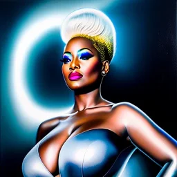 Ultra detailed fullbody Portrait in oil on canvas of beautiful fit busty Ororo Goddess of Thunder,wearing minimal skintight suit, extremely detailed digital painting, extremely detailed face,crystal clear Big Glowing eyes, mystical colors ,perfectly centered image, perfect composition, rim light, beautiful lighting, 8k, stunning scene, raytracing, anatomically correct, in the style of robert e howard and Ken Kelley and Ohrai Noriyoshi and Simon Bisley and tomzj1