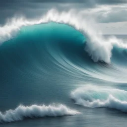 ocean made of large 1 and 0. waves are 0