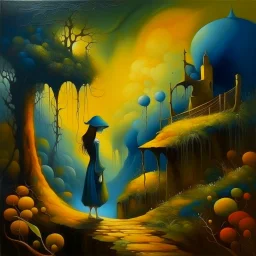 Oil painting.Illustration. Mysterious.