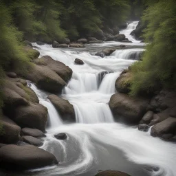 [wading birds, fisher, farm] De petits tourbillons viennent éclore à la surface, l'eau descend le torrent poussée par le courant.Les grands échassiers viennent s'y désaltérer au son des gazouillis des oisillons...Au bout de quelques minutes la vitesse du courant augmente et quelques truites sautent prestement de l'eau pour retomber plus loin : la cascade n'est pas loin !Là, ce sont des dizaines de milliers de larmes cristallines qui se précipitent brusquement dans le vide pour arriver au lac.De