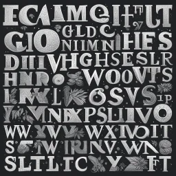 [art in Hedcut style] font alphabet