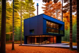 modern black home in forest architecture photography highly detailed dezeen