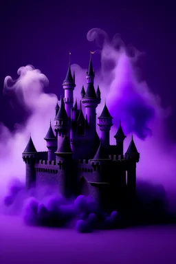 64x64 pixel castle with purple smoke