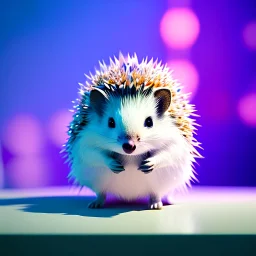 pixar art style of cute pixie hedgehog white in native environment, full body, by mobeius, au naturel, hyper detailed, digital art, trending in artstation, cinematic lighting, studio quality, smooth render, unreal engine 5 rendered, octane rendered, art style by klimt and nixeu and ian sprigger and wlop and krenz cushart
