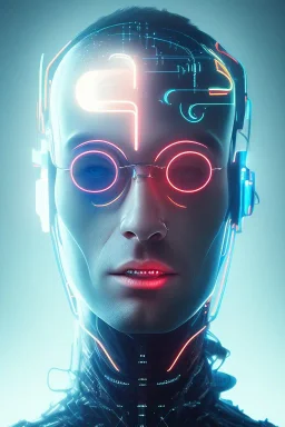 cyberpunk, head, men, portrai, tron