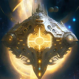 The hull of the spaceship was forged from a reinforced alloy, the outer surface shimmered with a metallic sheen, reflecting the celestial light of distant stars. At the heart of the battleship was the Chakra, a magnificent engine core that harnessed the boundless energy of nuclear fusion. The Chakra emitted a radiant glow, casting an ethereal light throughout the ship. Its intricate design resembled a celestial wheel, radiating power and stability.