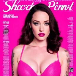 SHOCKING PINK magazine cover: special agent provocateur with tattoos issue with Kat Dennings