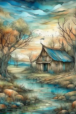 The place where the Dream and its followers live. Watercolor, fine drawing, beautiful foret, pixel graphics, lots of details, pastel aqua colors, delicate sensuality, realistic, high quality, work of art, hyperdetalization, professional, filigree, hazy haze, hyperrealism, professional, transparent, delicate pastel tones, back lighting, contrast, fantastic, nature+space, Milky Way, fabulous, unreal, translucent, glowing