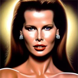 Ultra detailed fullbody Portrait in oil on canvas of young busty Kim Basinger,extremely detailed digital painting, extremely detailed face, crystal clear eyes, mystical colors ,perfectly centered image, perfect composition, rim light, beautiful lighting,masterpiece ,16k, stunning scene, raytracing, anatomically correct, in the style of Simon Bisley and uncannyknack and caravaggio and Seung Eun Kim and Steve Jung Jeehyung Lee.