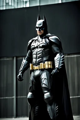 Batman in futuristic carbon fiber armor, photograph