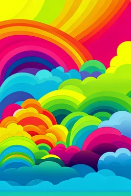 Abstract Rainbow Clouds image