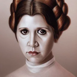 [[extrem stunning photorealistic carrie fisher as princess leia in star wars]] :: [[photorealistic brown eyes, symmetrical short hair, head and shoulders portrait, 8k resolution photorealistic portrait by Greg Rutkowski, WLOP, hyperdetailed, intricately detailed, triadic colors]]