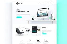 beautiful modern minimalistic landing page website for electronics shop home page products details ux, ui, ux/ui website –v 4 –stylize 800