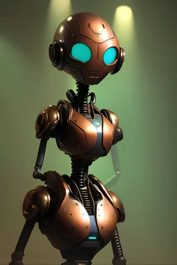 robot from an alien planet, full frame, 3D, steampunk, meha, digital painting, three-dimensional cinematic lighting, delicate and precise details, high-quality textures, natural background