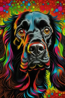 Black spaniel on lsd