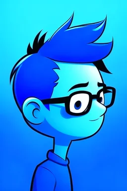 blue cartoon profile picture