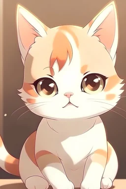 Cute cat in anime