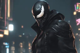 venom in 8k nier automata drawing style, reaper them, cinematic mood, neon effect, close picture, bones, highly detailed, high details, detailed portrait, masterpiece,ultra detailed, ultra quality