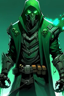 Sick looking villain that has a cool green combo with pistols for hands