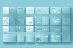 Market Hours and Trading Sessions, flat light blue style