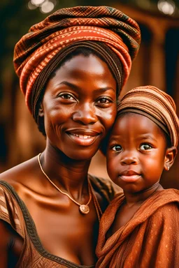 African woman and child