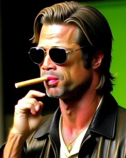 Brad Pitt smoking