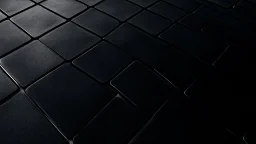 Gym floor tiles, black rubber, high detail, realistic, photorealistic