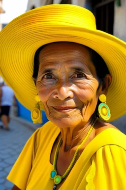 mexican cote d'azur woman yellow