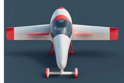 2d plane, red