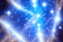 lightblue sky with little bright diamond stars shining galaxy and soft light beam