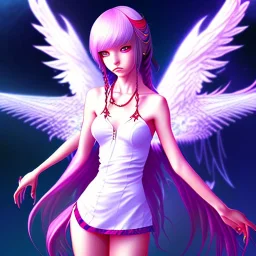 beautiful anime girl,with dragon wings
