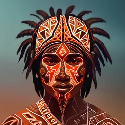 Australian Aboriginal, Indigenous Australian, artwork, 2D, digital art, celebration, illustration, ultra detailed, Australia, 8K, cinematic, symbols, dot art, brown and red and orange