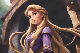 Rapunzel from tangled in the style of berserk in 8k solo leveling shadow artstyle, machine them, close picture, rain, intricate details, highly detailed, high details, detailed portrait, masterpiece,ultra detailed, ultra quality