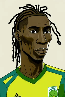 Nicolas Jackson Senegalese footballer ,cartoon 2d