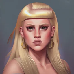 Portrait of sassy blonde warrior