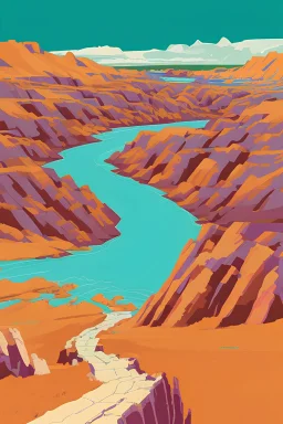 Draw a visual version of what Bruce Springsteen's Badlands would look like