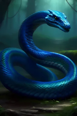 fantasy giant blue snake
