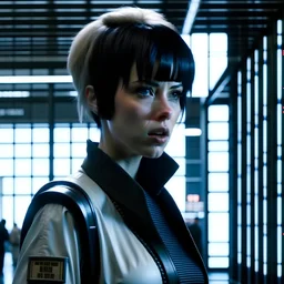 Scarlett Johansson in Ghost in the shell facing forward